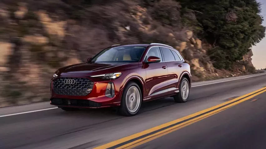 All New Q5 driving three quarter view