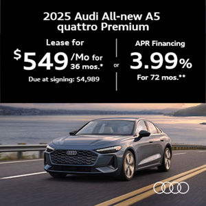 Audi A5 Driving by water
