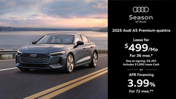 A5 driving by the water