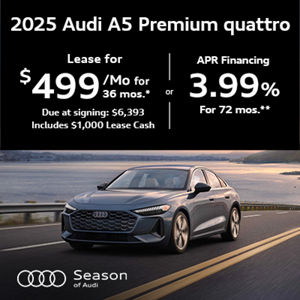 Audi A5 Driving by water