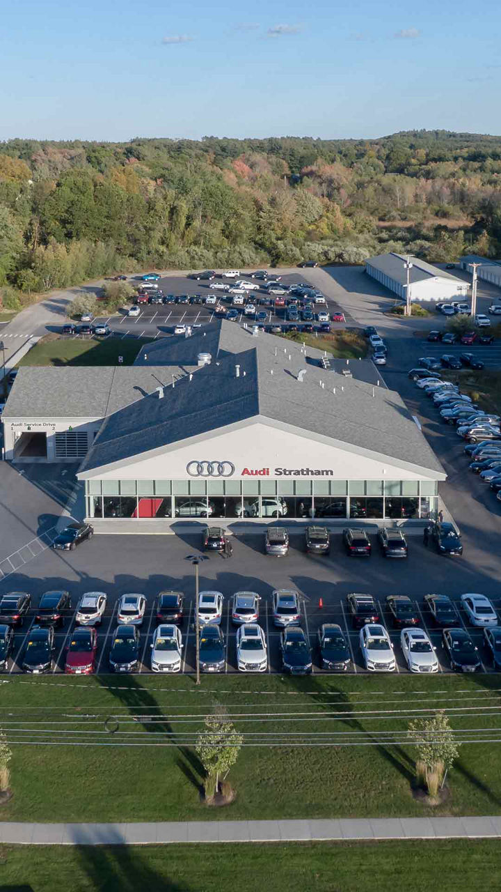 Birds eye view of the Audi Stratham dealership.