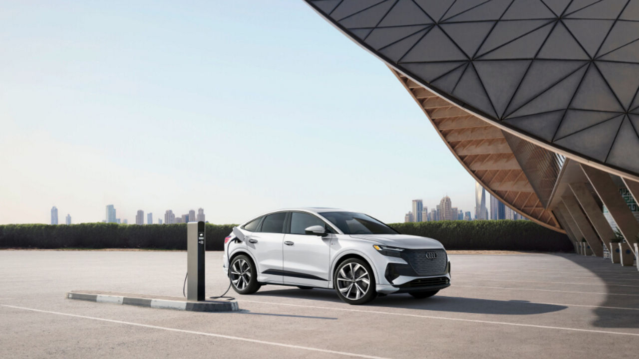 2025 Audi Q4 Sportback e-tron Exterior Parked And Charging