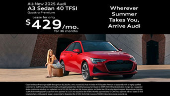 Three quarter view of an Audi Q3