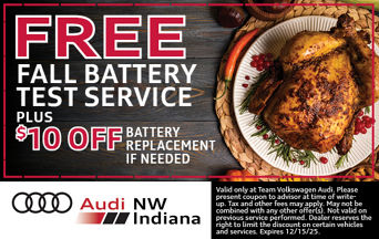 Free battery inspection plus $10 off installation if recommended