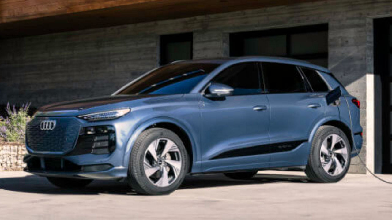 2025 Audi Q6 e-tron Exterior Charging In Driveway