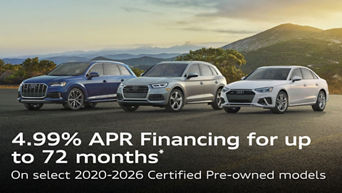 4.99% APR Financing for up to 72 months* On select 2020-2026 Certified Pre-owned models 