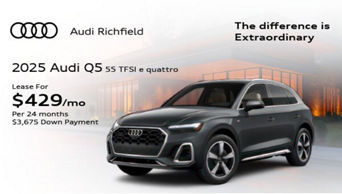 Front facing view of an Audi Q5.