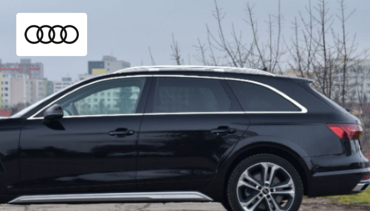 Audi A4 allroad® displayed on a gravel trail outside Dayton, Ohio, showing off-road capability. 