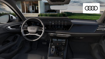 Interior view of the Audi A5 Sportback highlighting advanced technology and refined materials 