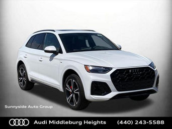 Side profile view of an Audi Q5. 