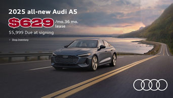 Lease the all-new Audi A5 for $629/mo. for 36 mos. 