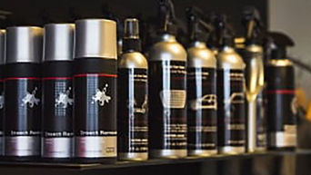 Close up of polish spray. 