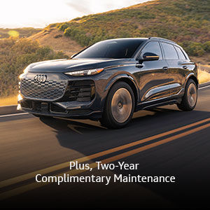Audi Q6 e-tron driving.