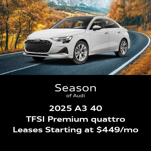 2025 A3 40 TFSI Premium quattro Leases Starting at $449/mo