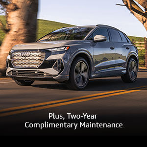 Audi Q4 e-tron driving.