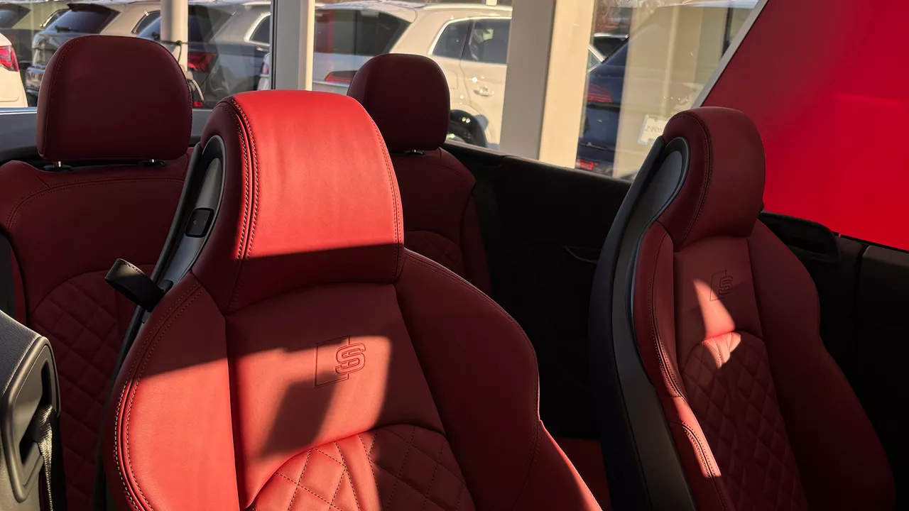 Profile view of car seats.