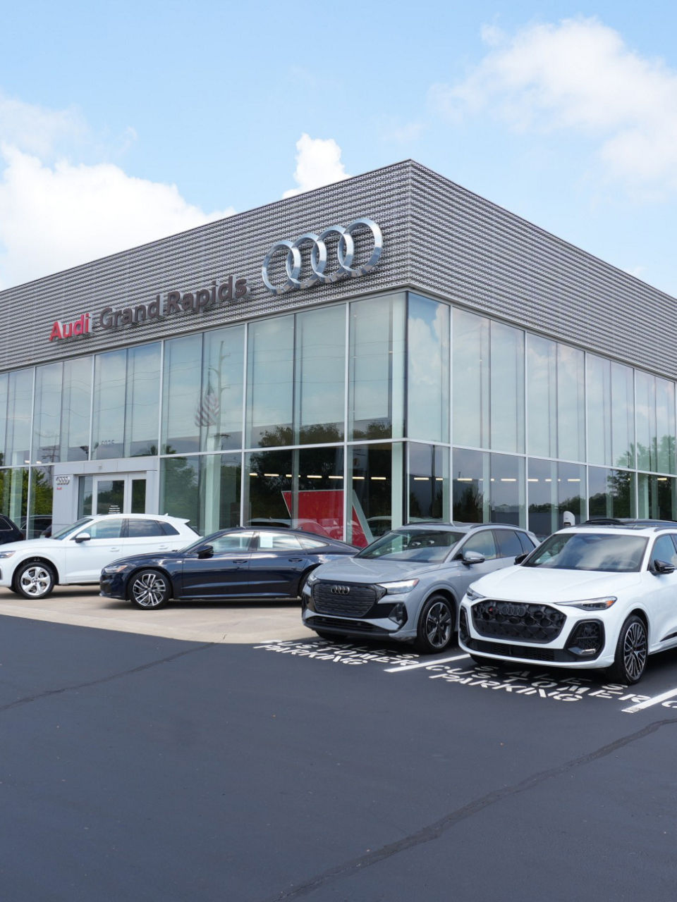 Profile view of Audi Grand Rapids.