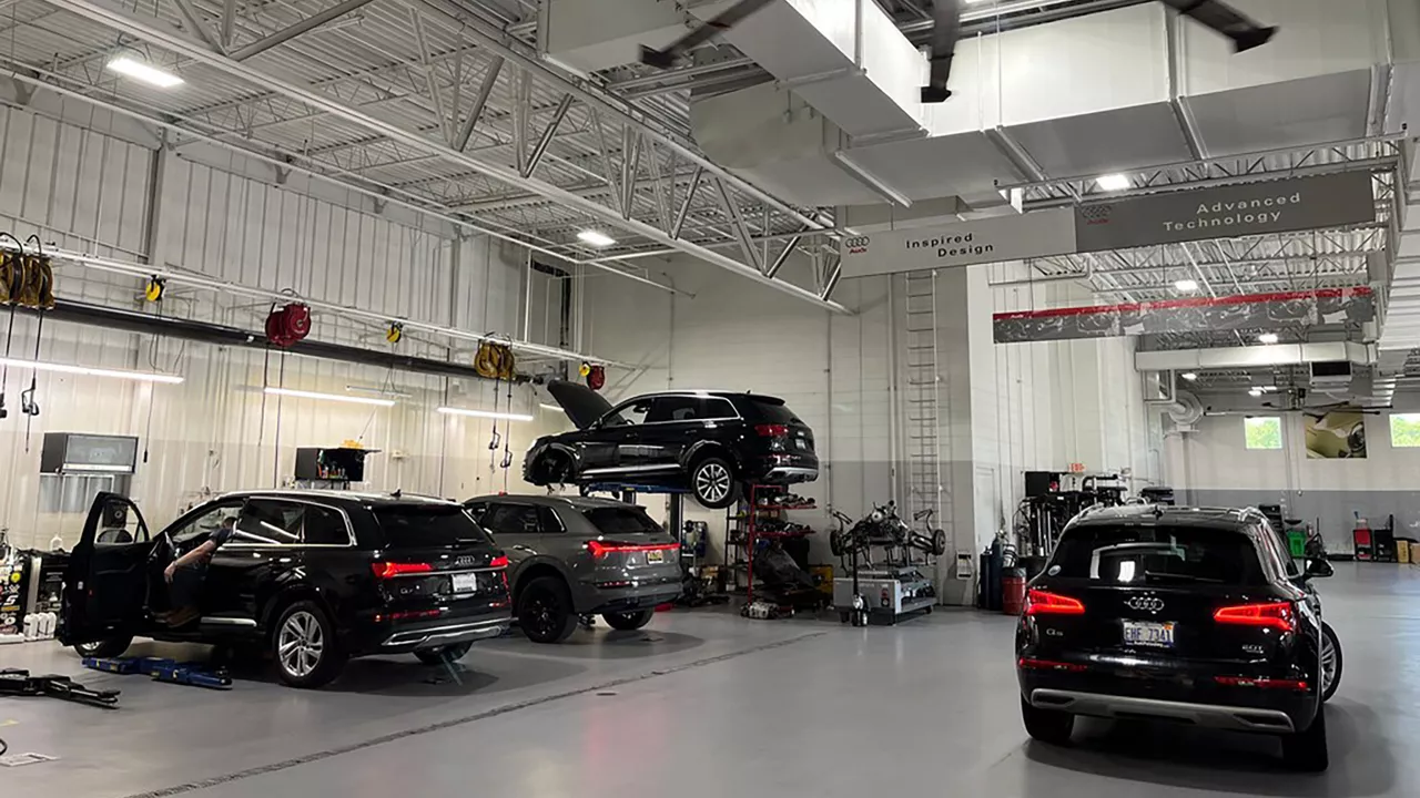 Audi service center. 