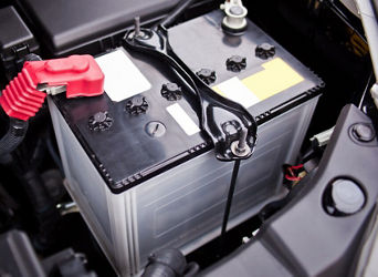 Image of car battery. 
