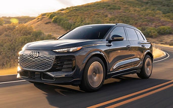 Side profile view of Audi vehicle. 