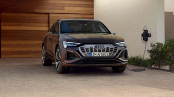 An Audi Q8 Parked and charging