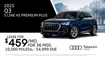 $459/Mo Lease on 2025 Audi Q3 S line 45 Premium Plus