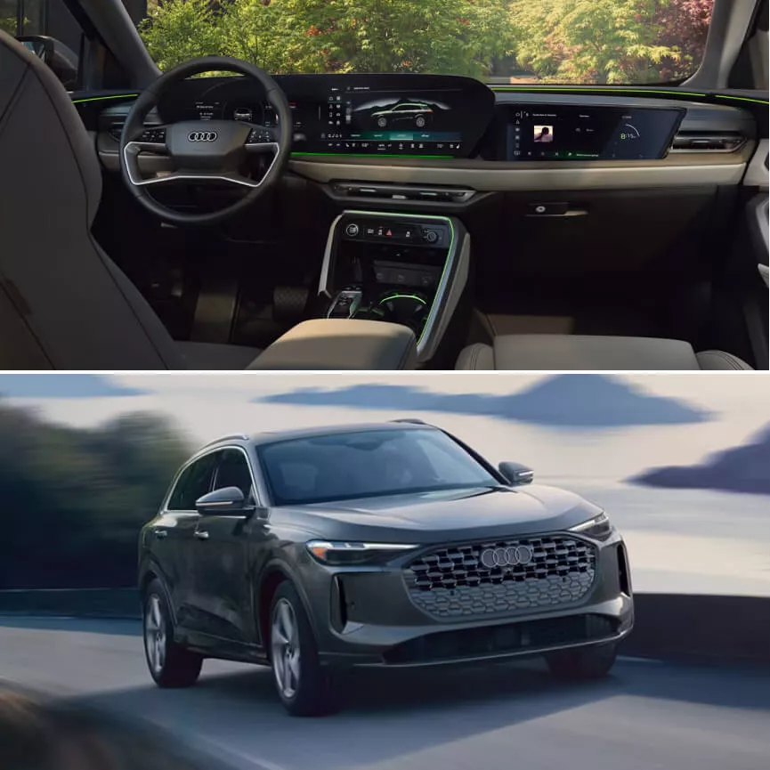 Audi Q5 interior (top) and exterior (bottom)