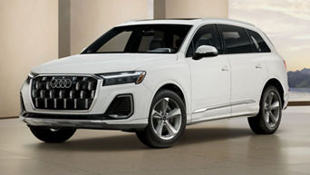 Three quarter view of an Audi Q7 parked.