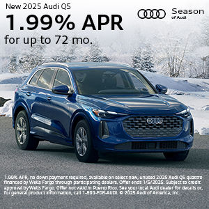 Side view of an Audi.