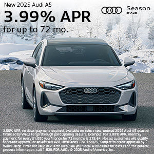 Side view of an Audi.