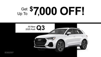 Side profile view of an Audi Q3.