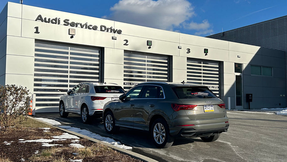 Front profile view of the Audi Service Center at Audi Allentown