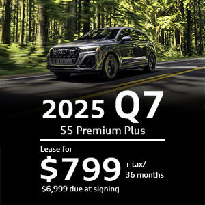 Gray Audi Q7 lease drivers side