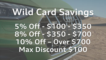 $100 - $350 - 5% off | $350 - $700 - 8% off | $700 and up - 10% off | Maximum amount off $100