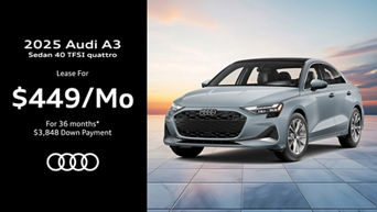 3 quarter view of Audi A3 