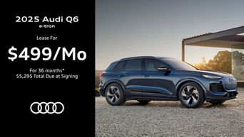 Side profile view of Audi Q6 e-tron