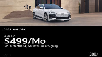 Side profile view of Audi A6e