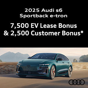 Side view of an Audi s6 Sportback e-tron