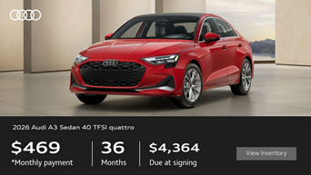 Side View 2026 Audi A3 Sedan 40 TFSI quattro