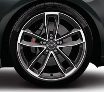 Profile view of vehicle tire.