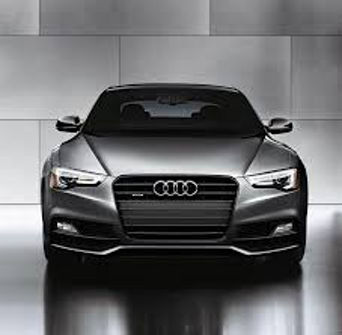 Profile view of Audi.