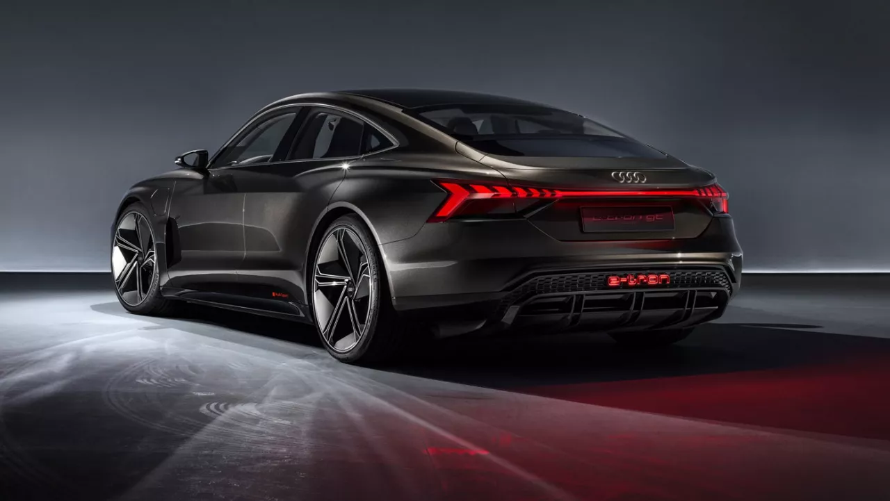 Audi Etron GT parked in the studio 