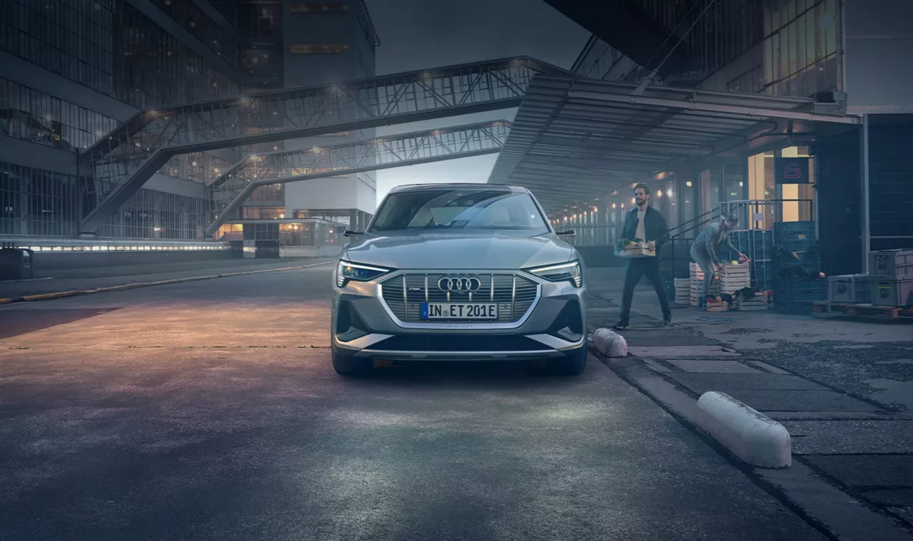 Audi etron sportback on the road