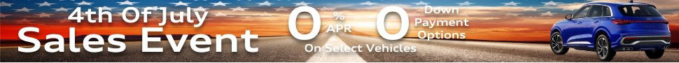 0% financing in lieu of discounts for 24-36 months Subject To Credit Approval.  Subject To Residency Restrictions.  0% will affect final pricing and negotiated discount.  Trade value could affect credit approval.  Cannot be combined with any other discount.  Applies to these models only.  2025 All New A5 Sedan,2025 A6 Sportback E-Tron 55, A6 Sportback E-tron 60, S6 Sportback E-tron,2025 A8L & S8,2025 Q4 e-tron 45 RWD,2025 Q4 e-tron 55,2025 All Q6 e-tron,2025 SQ6 e-tron,2025 Q5e PHEV,2025 S e-tron GT.