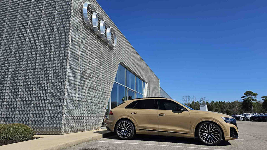 Front view of the Audi Huntsville dealership