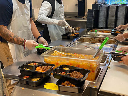 Meals on Wheels - Serving Food