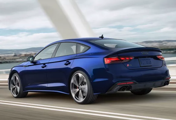 Audi S5 accelerating.