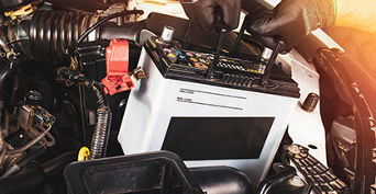 Image of car battery. 