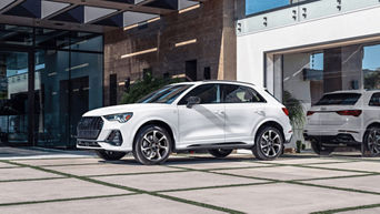 Side profile view of an Audi Q3.