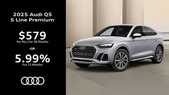 Front view of an Audi Q5 parked.